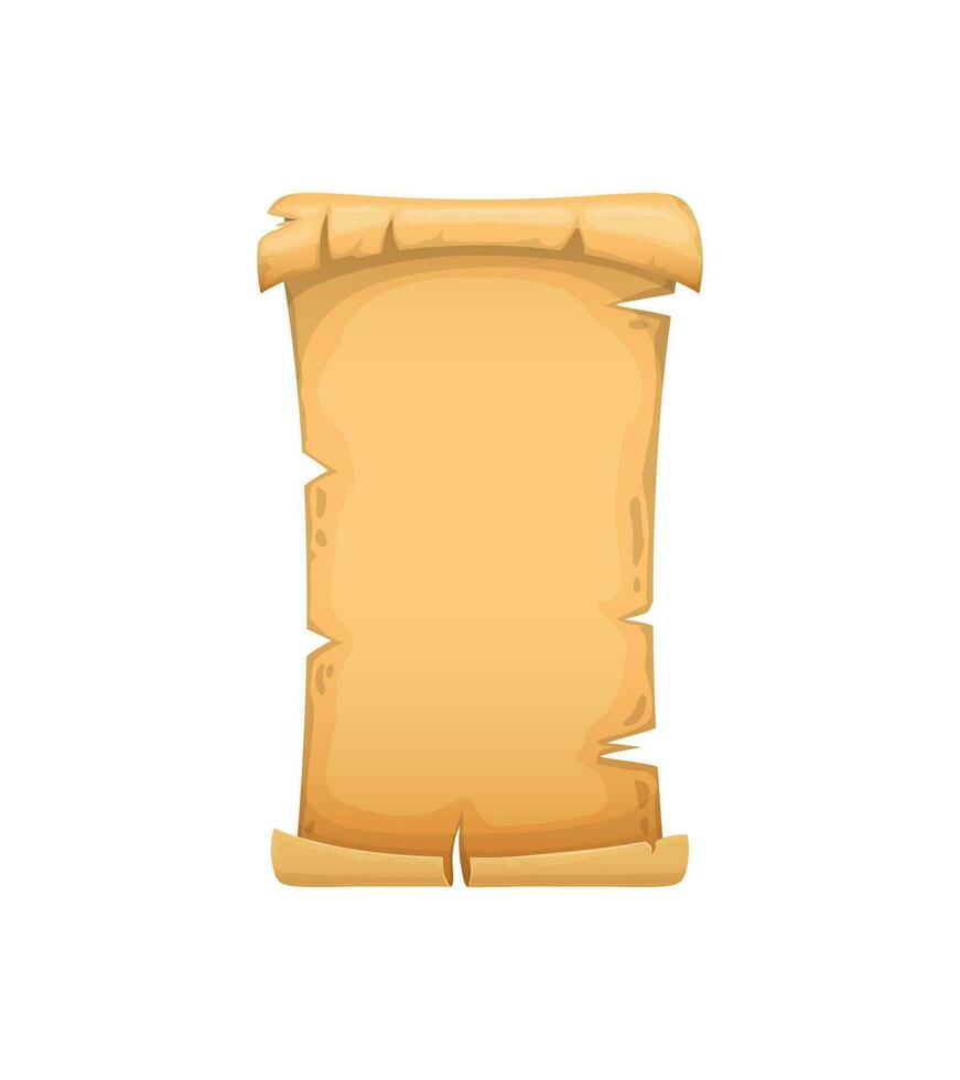 Papyrus paper scroll, manuscript or parchment vector