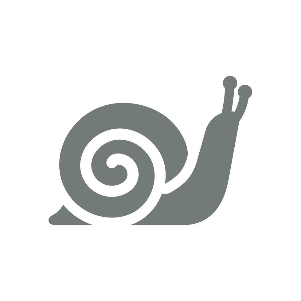Snail vector icon. Simple glyph symbol.