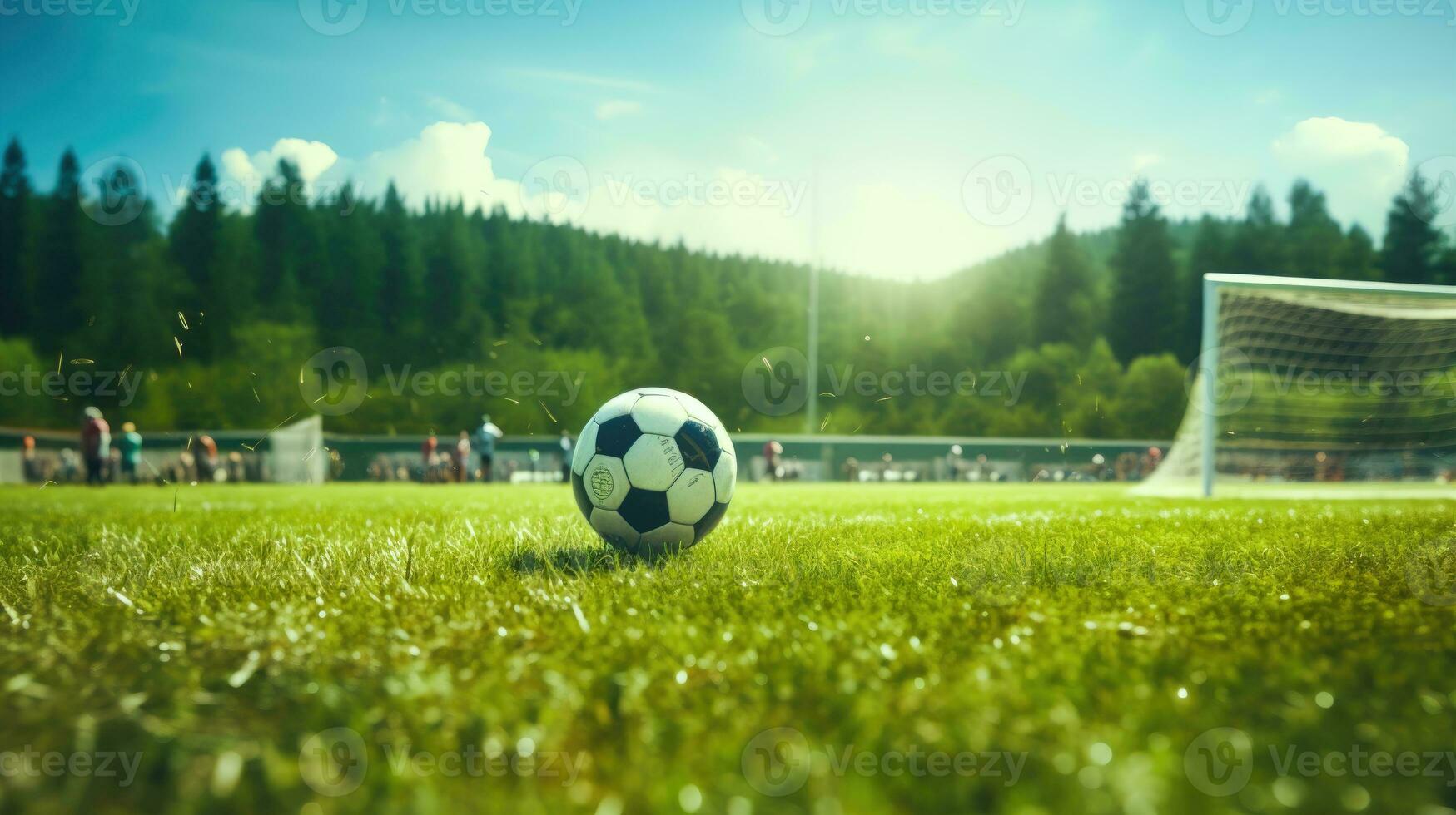 A Corner Kick Strategy Executed with Athletic Skill and Coordination AI Generated photo