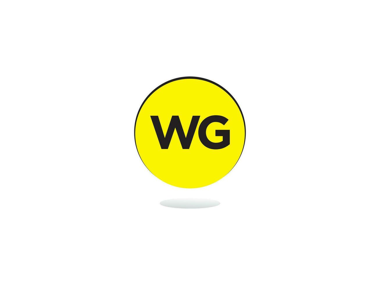 moderno wg logo carta, inicial wg logo icono vector