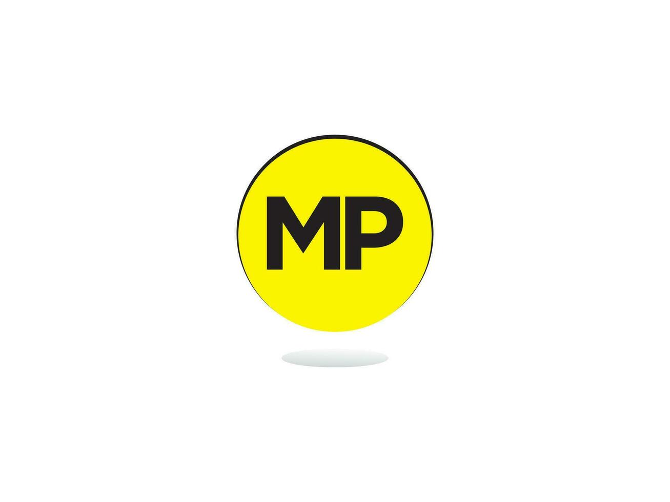 Minimal MP Logo Icon, Creative Mp Logo Letter Design For Business vector