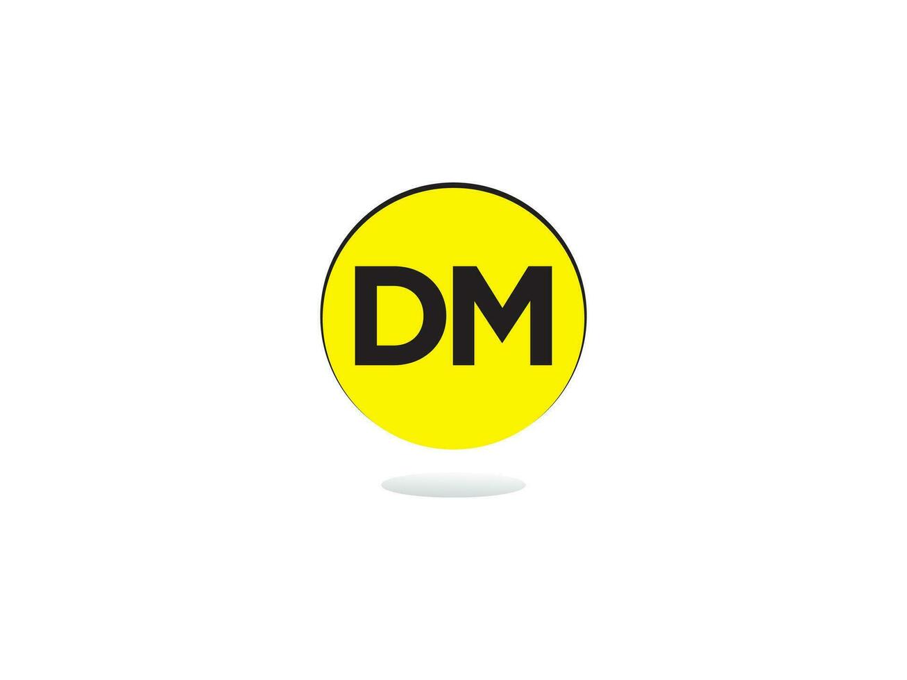Creative Dm md Logo Letter Vector Icon For Shop