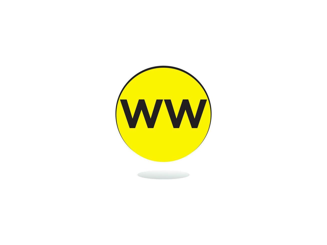 moderno ww logo carta, inicial ww logo icono vector