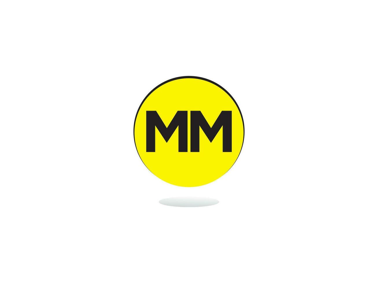 Minimal MM Logo Icon, Creative Mm Logo Letter Design For Business vector
