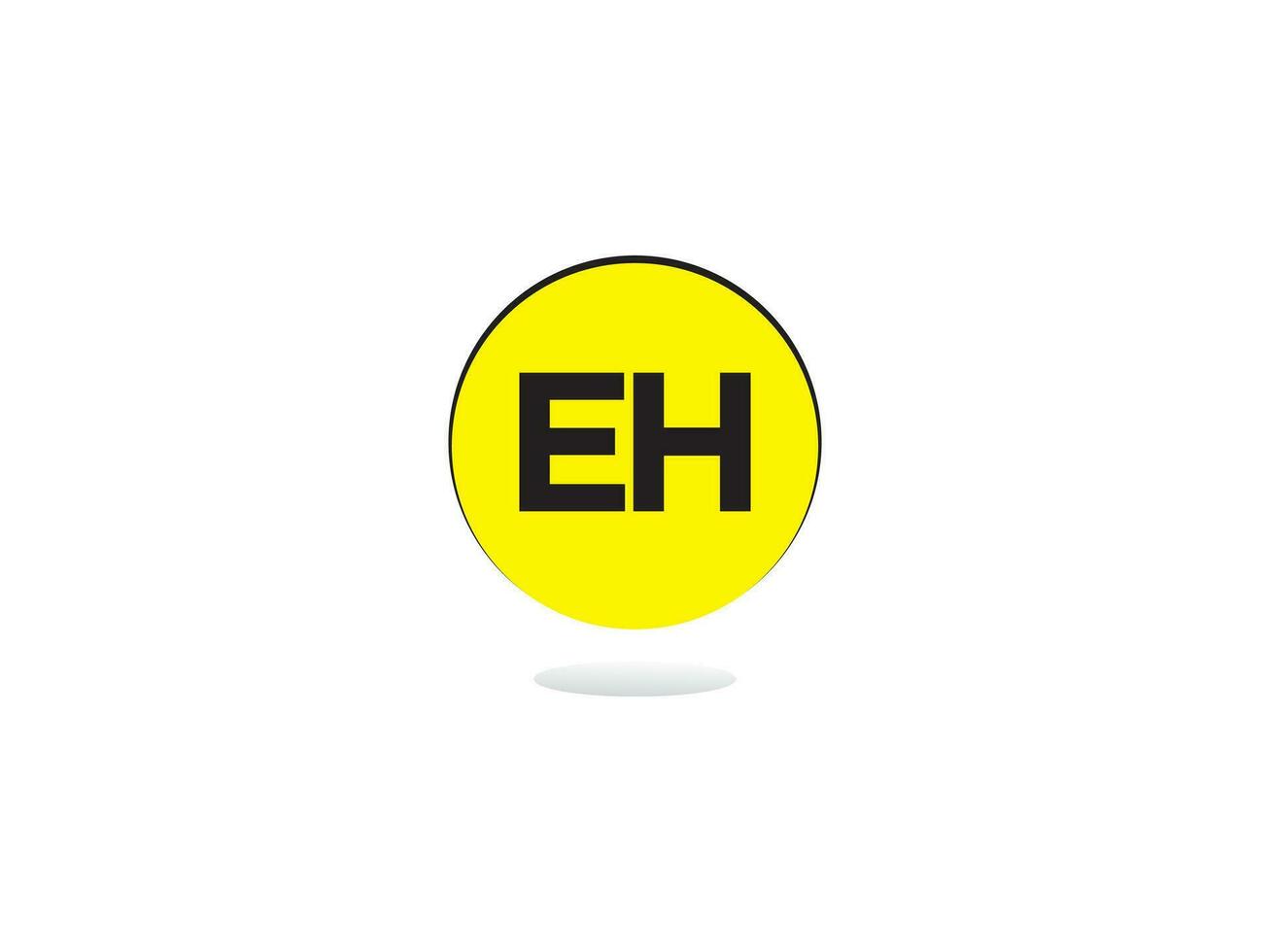Minimalist Eh Letter Logo, Unique EH Colorful Logo For Shop vector