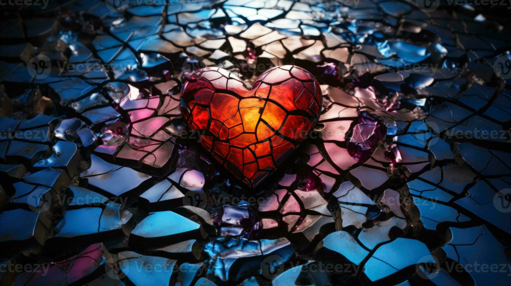 Heartbreak Art and Shattered Heart A Longing and Pain of Rejected Love Ai Generated photo