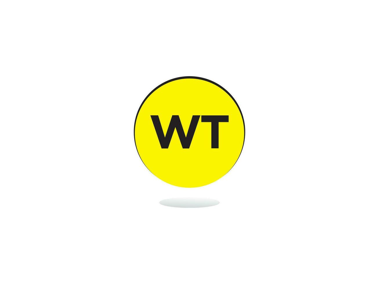 Modern Wt Logo Letter, initial WT Logo Icon Vector