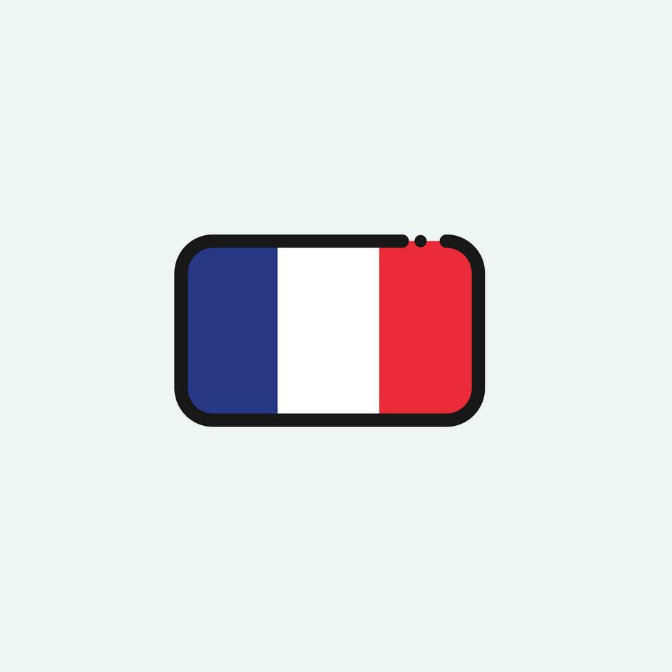 icono de la bandera de Francia vector