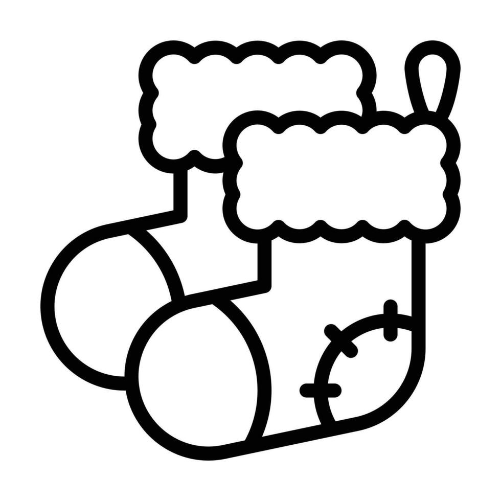 Sock line icon vector
