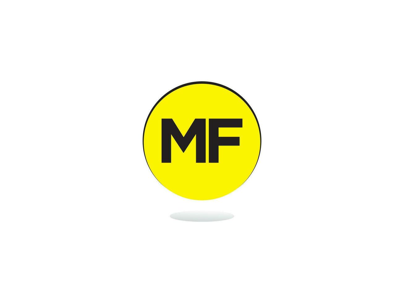 Minimal MF Logo Icon, Creative Mf Logo Letter Design For Business vector
