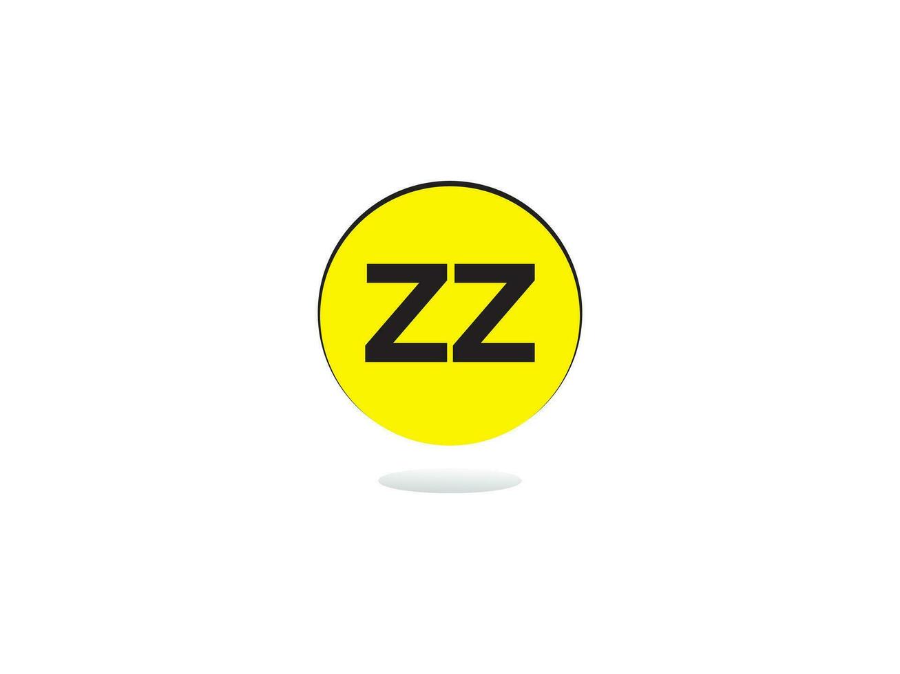 monograma zz logo icono, inicial zz z z lujo circulo logo letra diseño vector