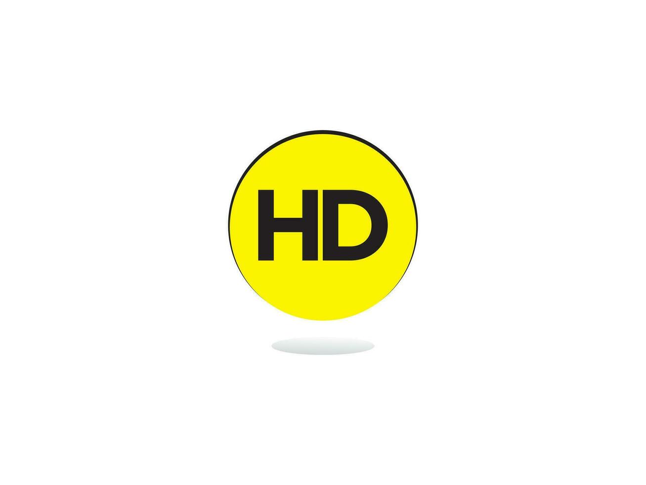Typography Hd Logo, Creative HD Letter Logo Template vector