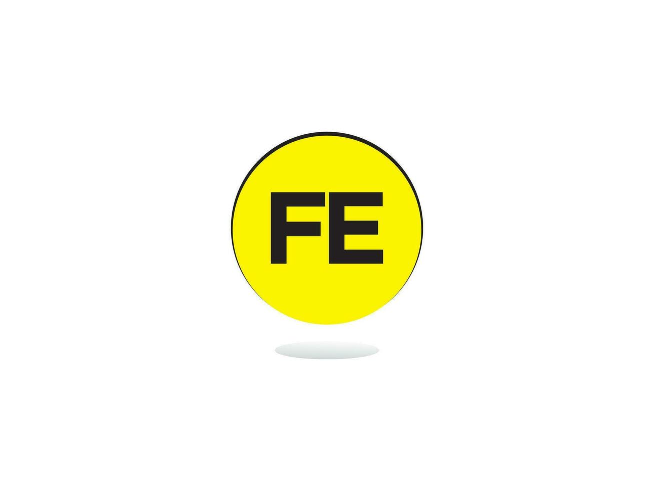 Initial Fe Logo Letter, Minimalist FE Letter Logo Icon Vector