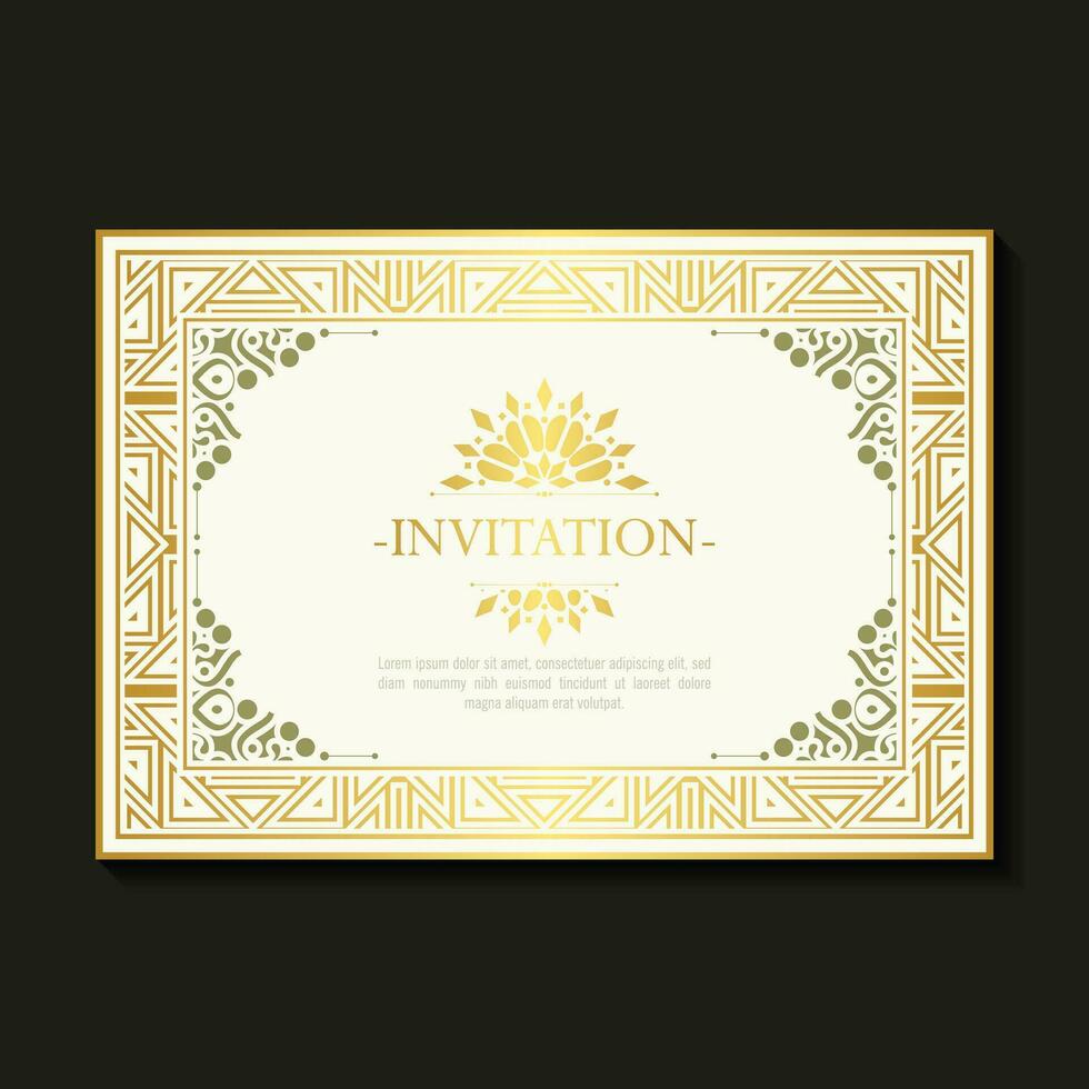 luxury invitation background style ornamental pattern vector