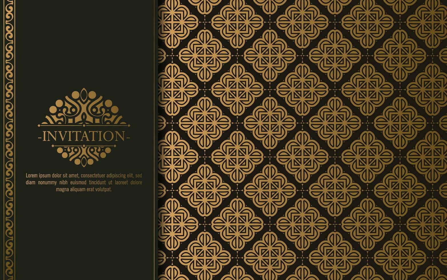 luxury invitation background style ornamental pattern vector