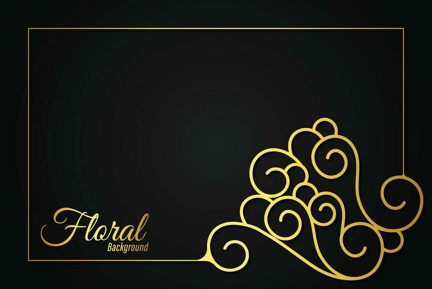 Luxury gold decorative floral frame background vector