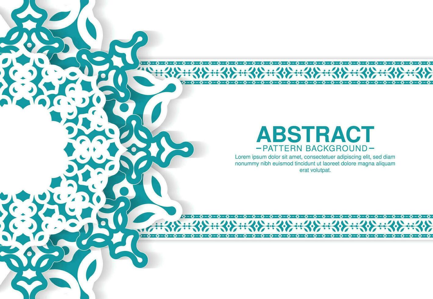 Flat blue mandala arabesque background vector