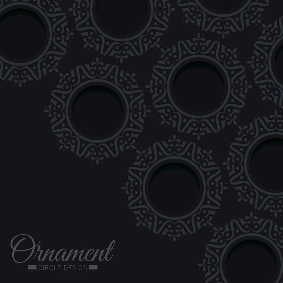 elegante fondo de patrón de ornamento oscuro vector