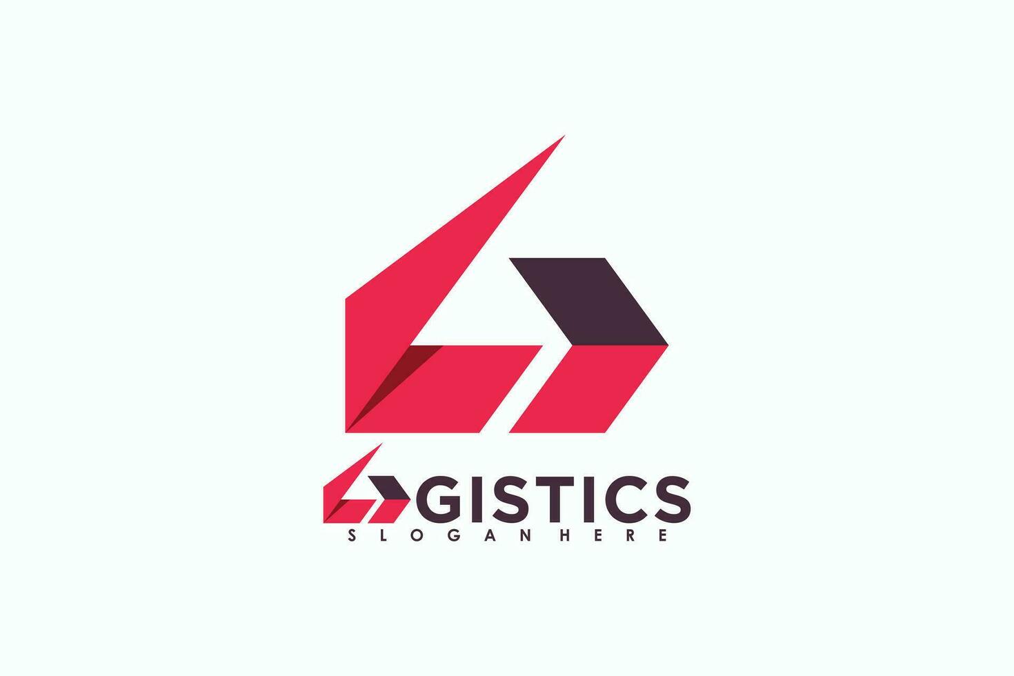 logistics logo design with letter lo logo concept vector