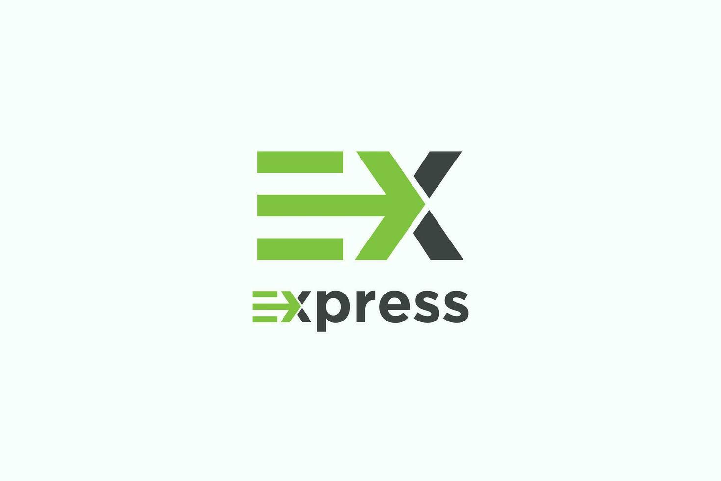 express logo design with letter ex logo concept vector