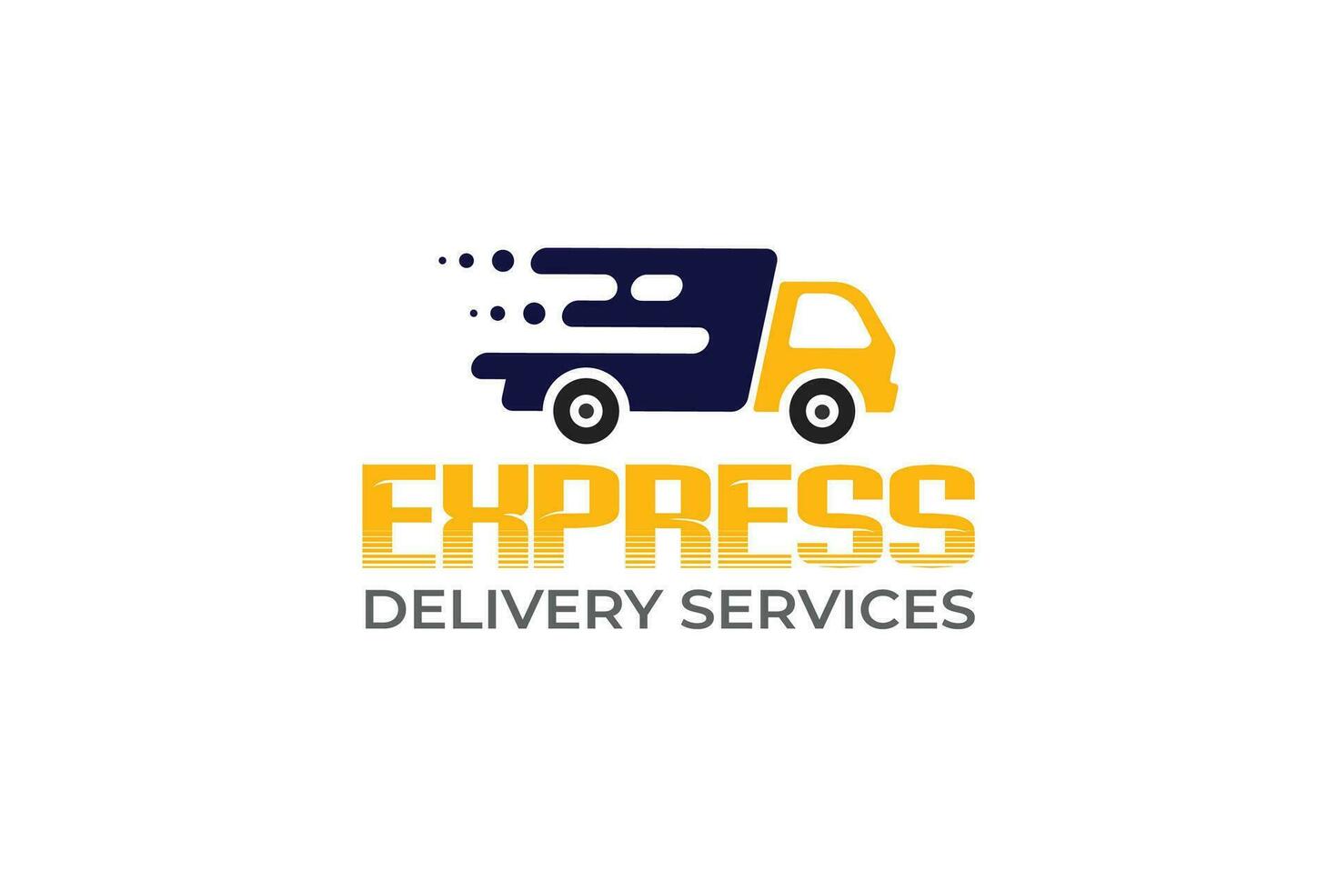 Express and fast delivery service and courier vector logo design