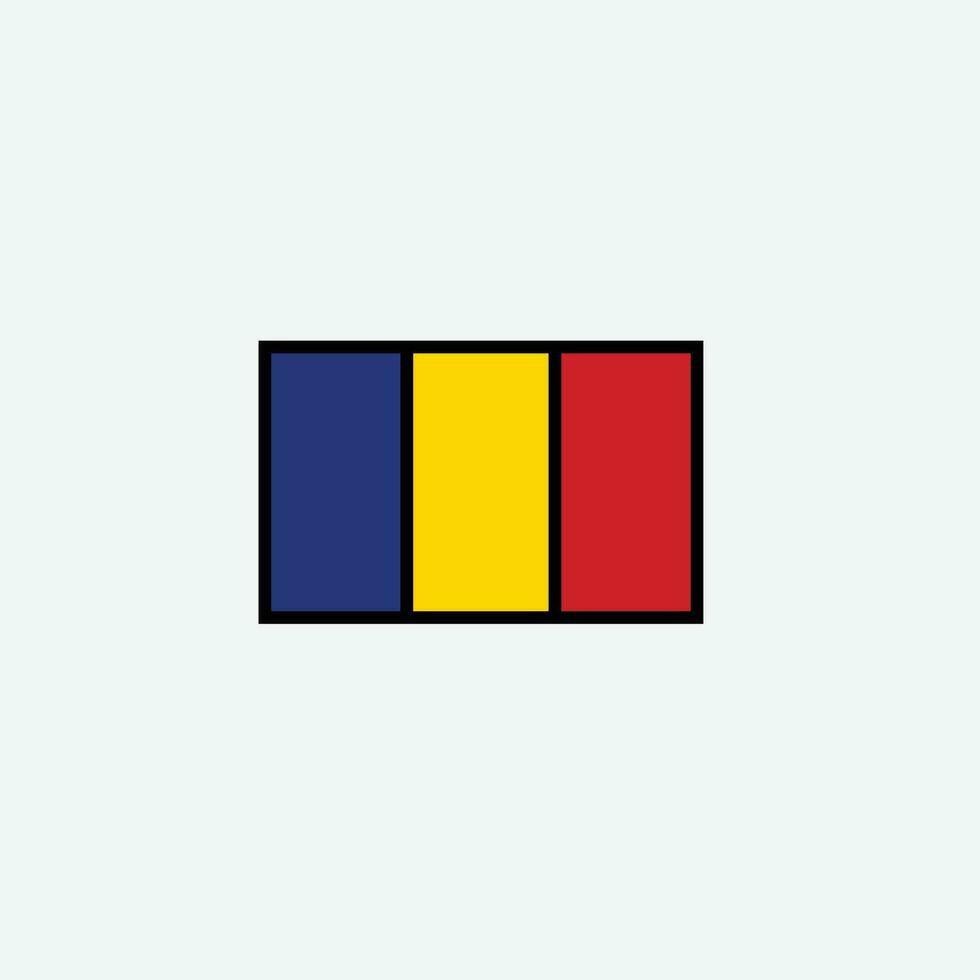 Romania flag icon vector