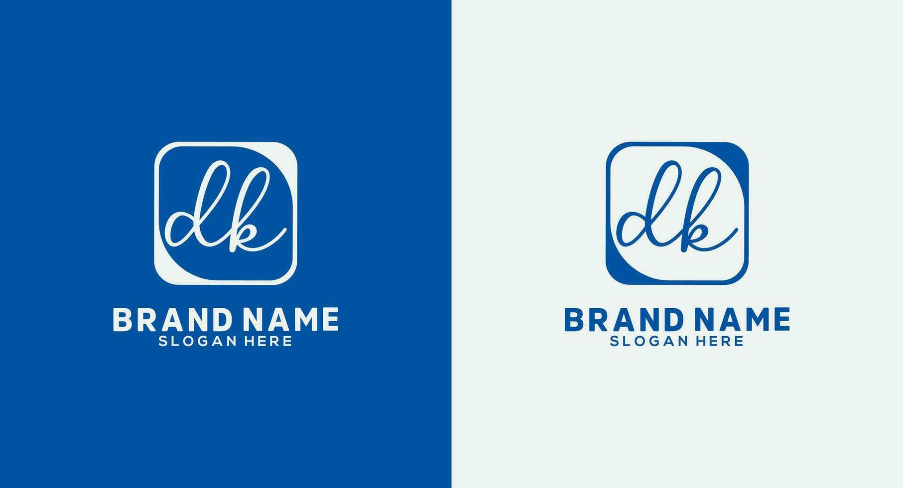dk Letter Handwriting Signature Logo dk Logo dk icon Design vector
