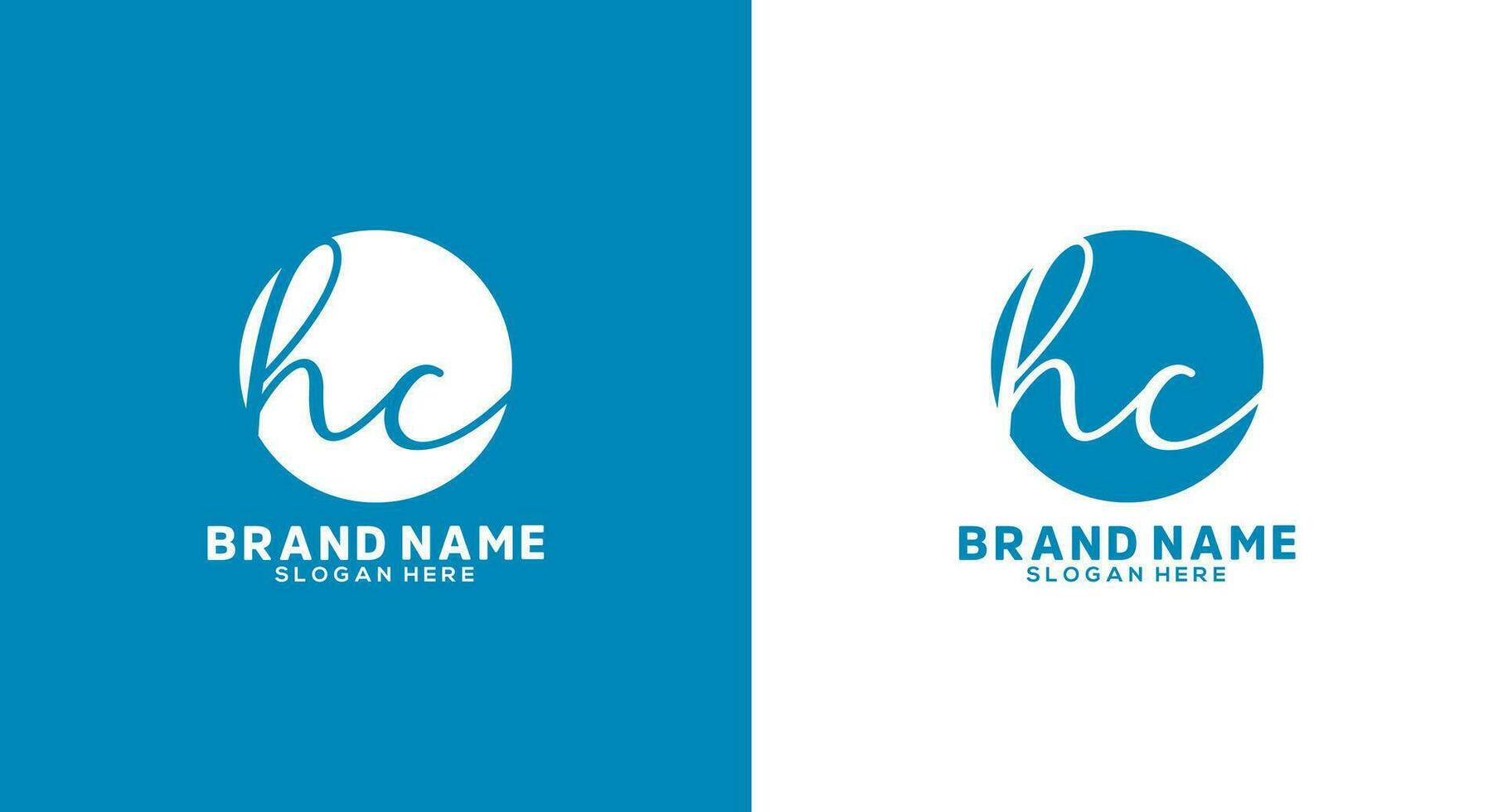 hc Letter Handwriting Signature Logo hc Logo hc icon vector