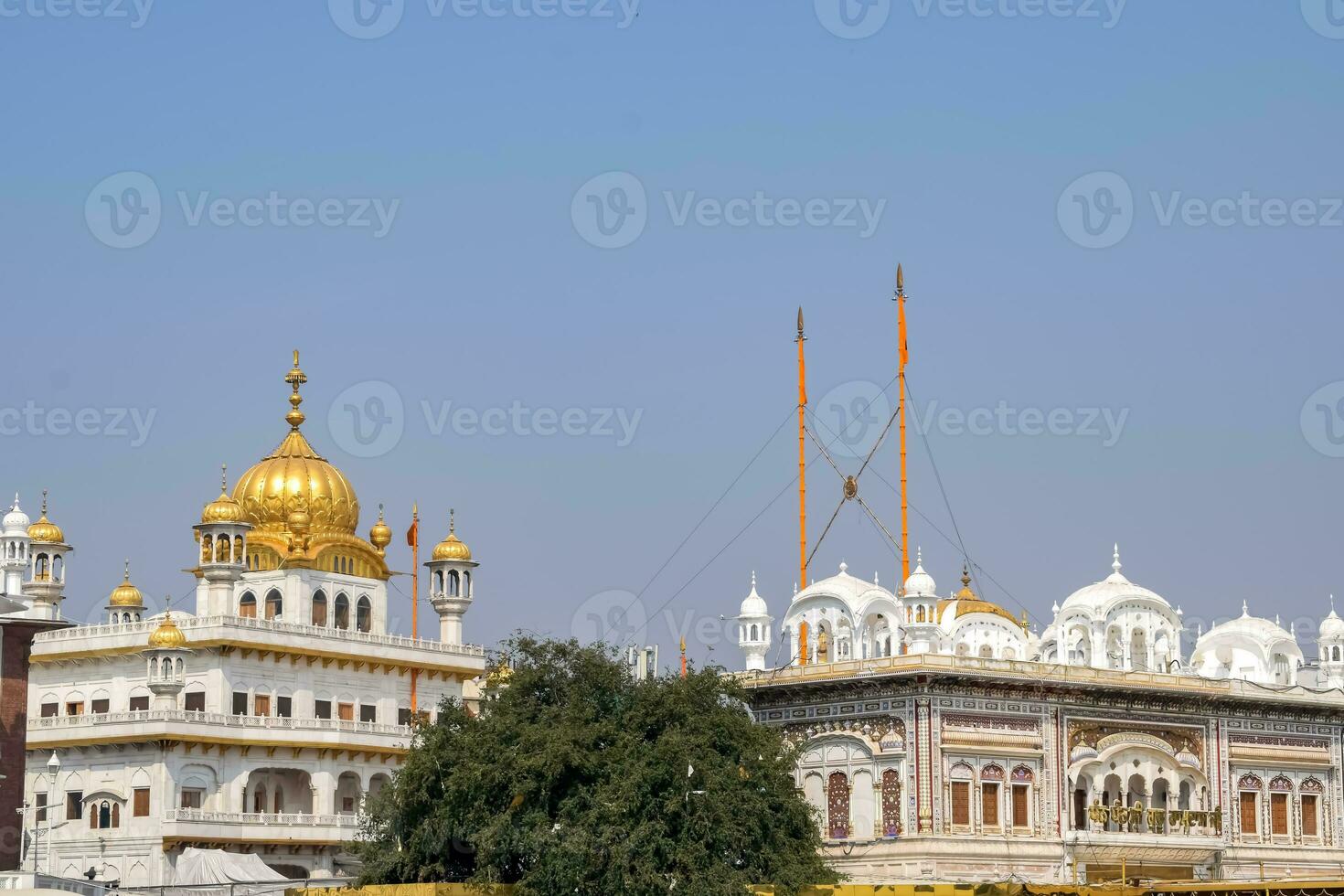 Beautiful view of Golden Temple Harmandir Sahib in Amritsar, Punjab, India, Famous indian sikh landmark, Golden Temple, the main sanctuary of Sikhs in Amritsar, India photo