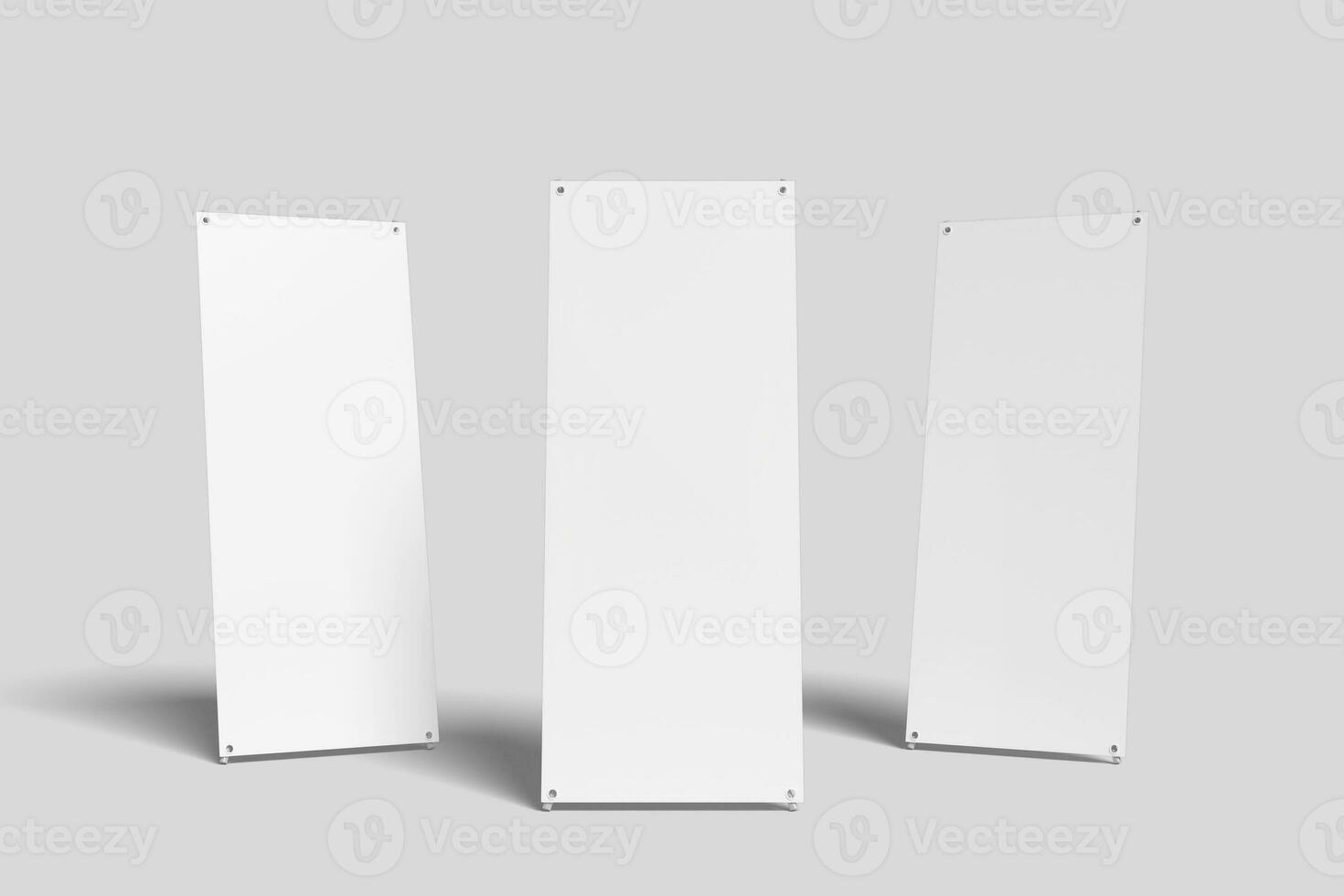 Realistic X Stand Banner Illustration for Mockup. 3D Render. photo