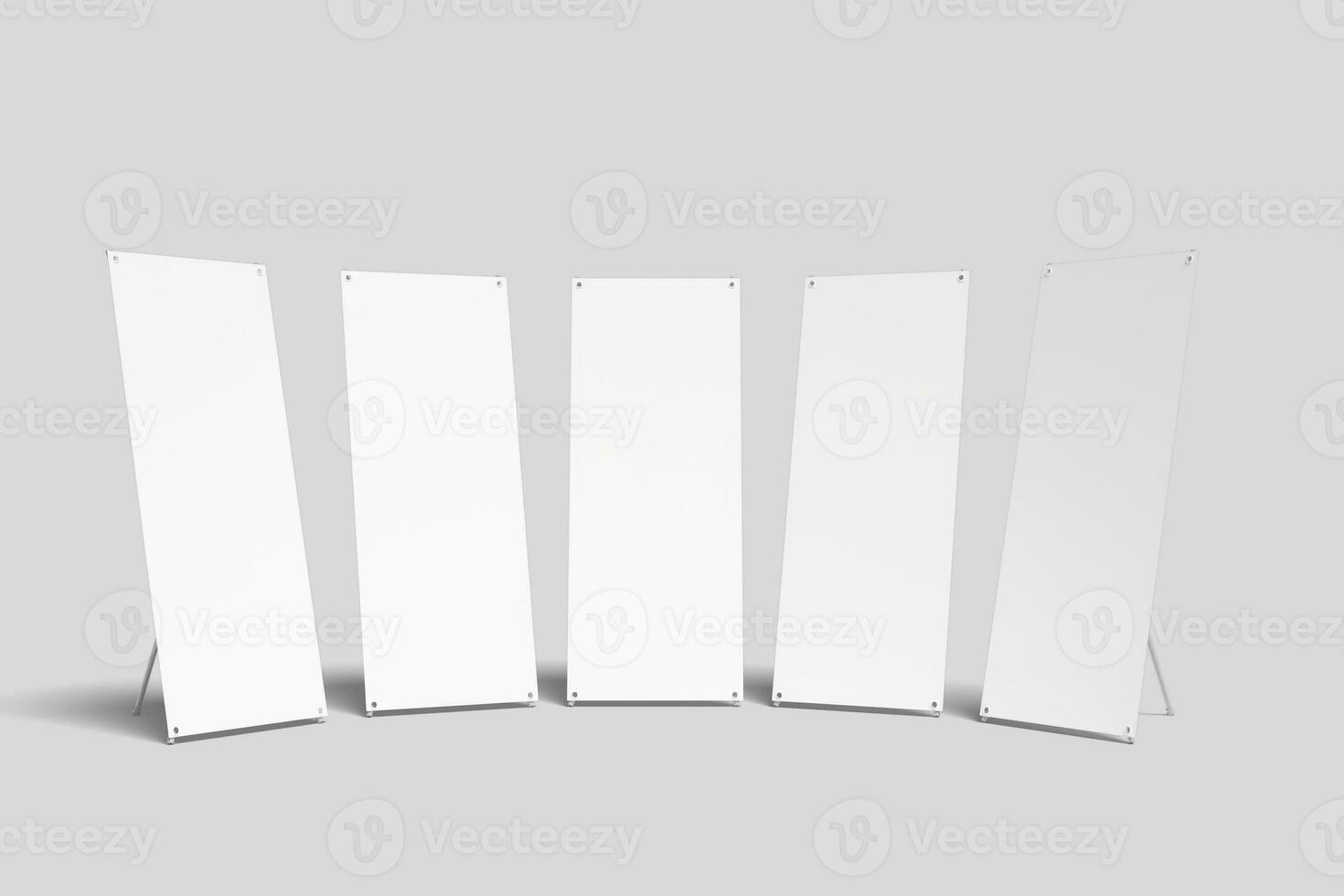 Realistic X Stand Banner Illustration for Mockup. 3D Render. photo