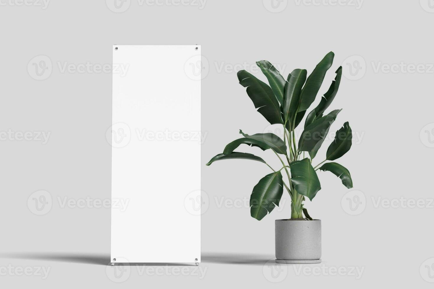 Realistic X Stand Banner Illustration for Mockup. 3D Render. photo