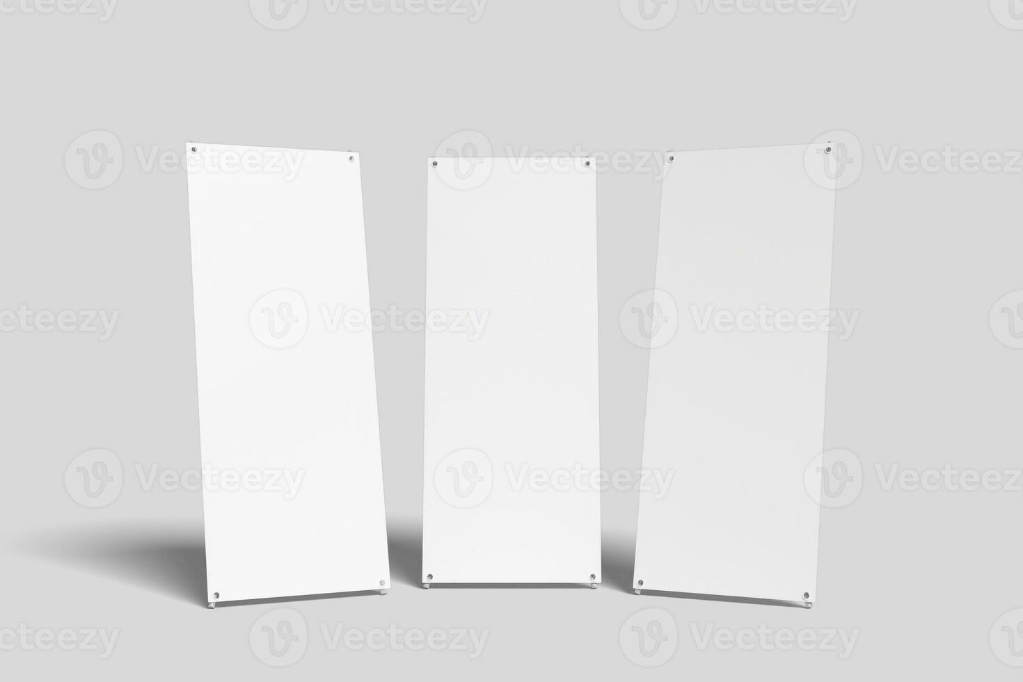 Realistic X Stand Banner Illustration for Mockup. 3D Render. photo