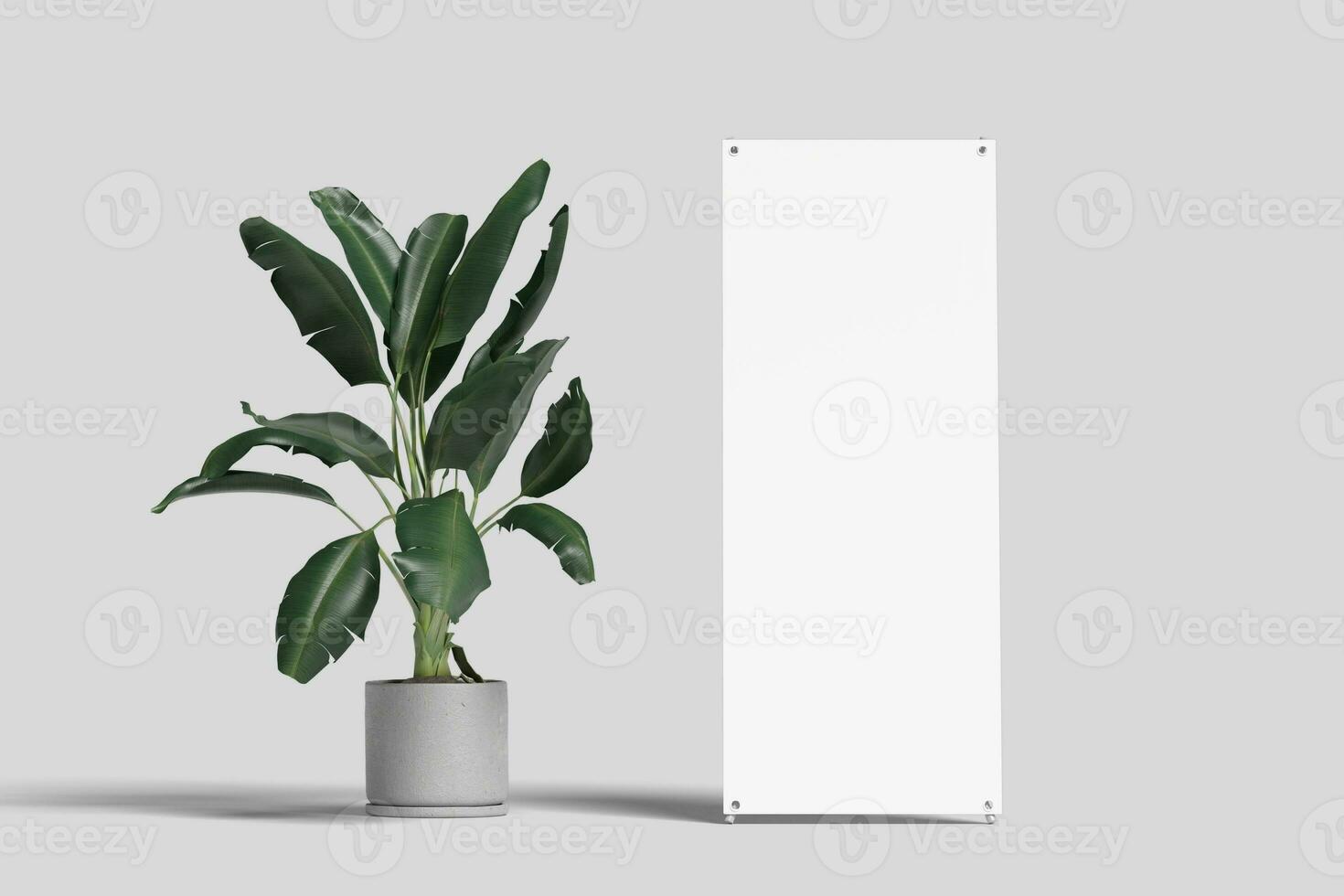 Realistic X Stand Banner Illustration for Mockup. 3D Render. photo