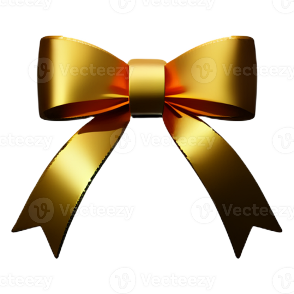 3d gold icon ribbon banner label icon element to decoration for gift, file in PNG format, transparent background, ai generated