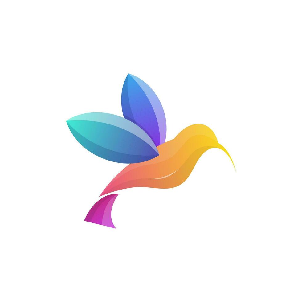 colibrí logo vector diseño modelo