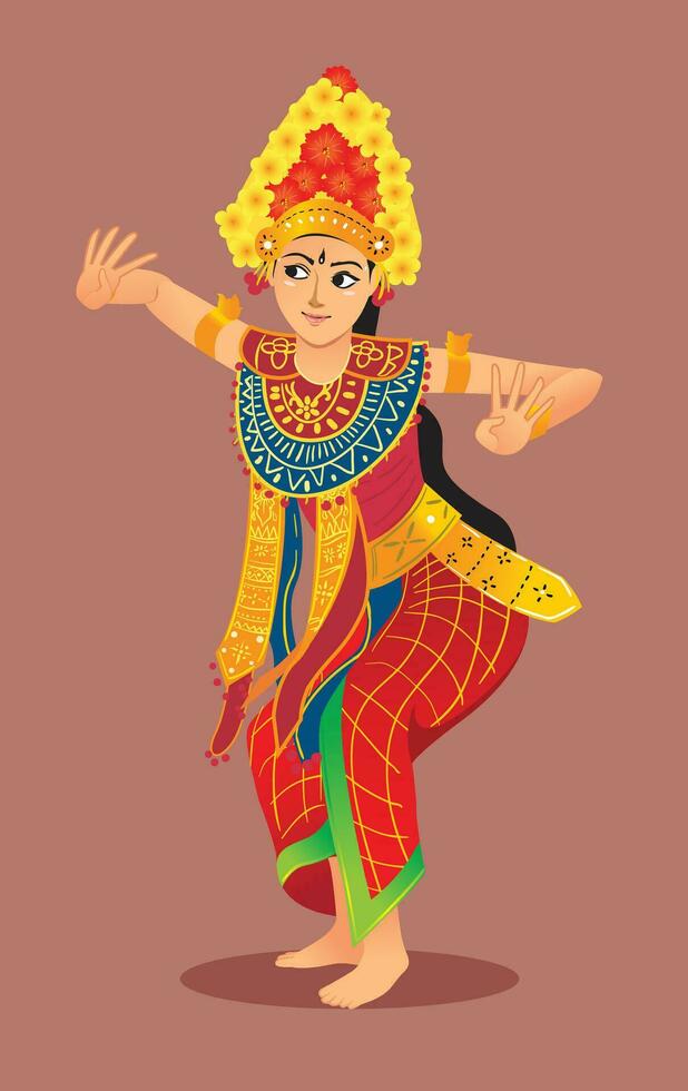 illustration of balinese dance vector