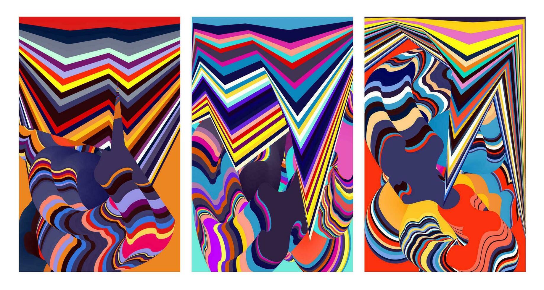 Vector colorful abstract psychedelic liquid and fluid background pattern 2024