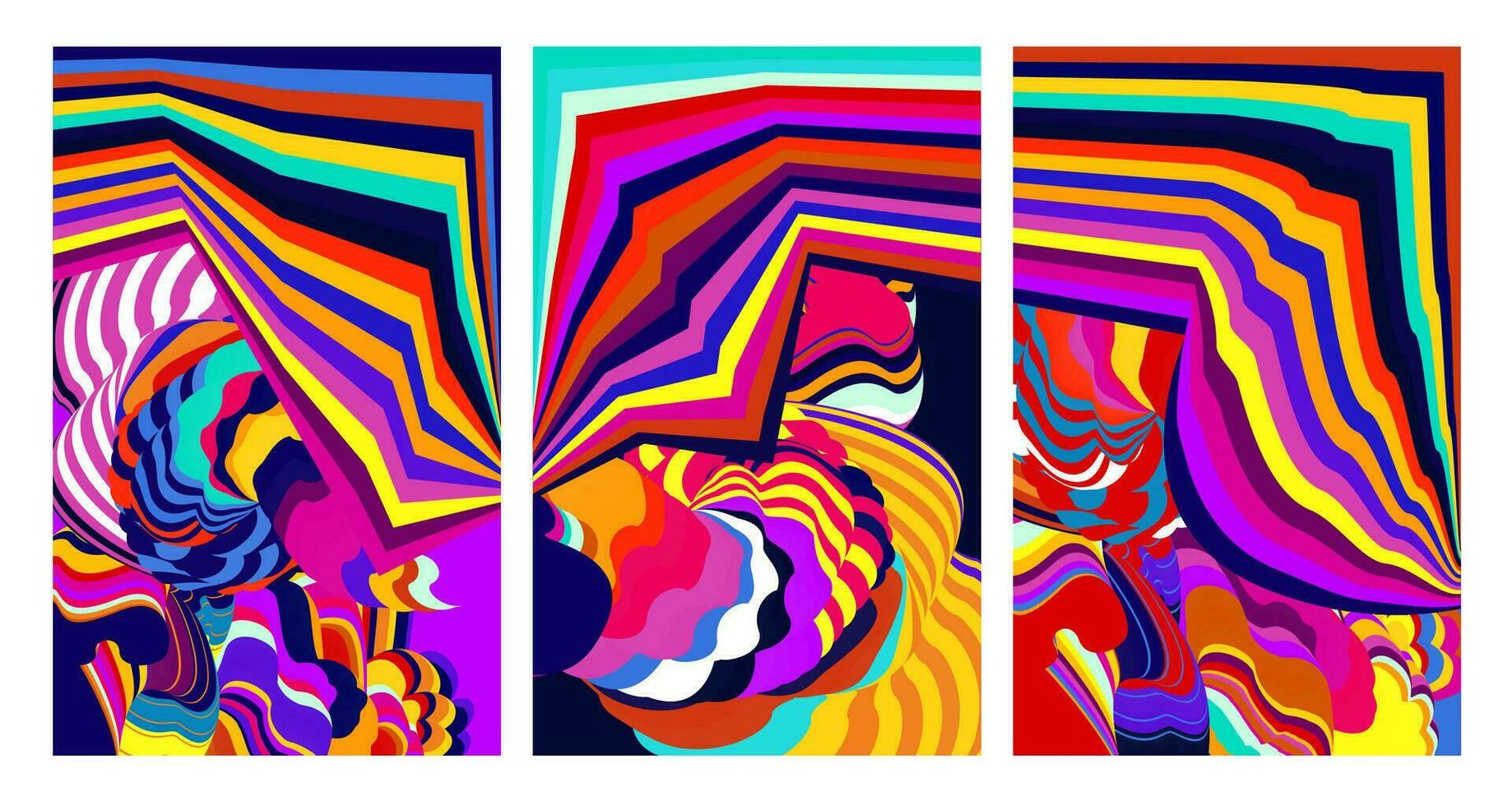Vector colorful abstract psychedelic liquid and fluid background pattern 2024