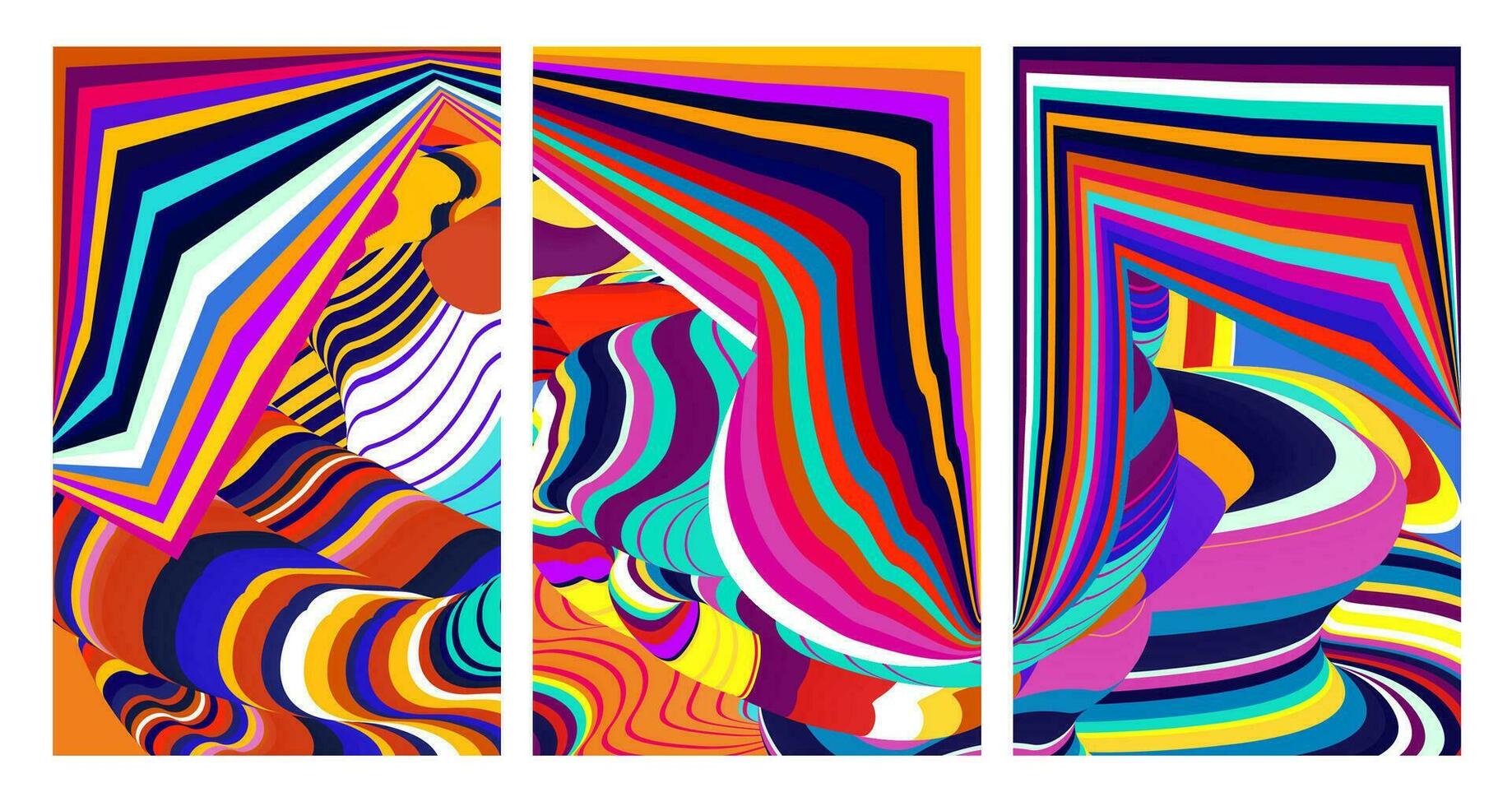 Vector colorful abstract psychedelic liquid and fluid background pattern 2024