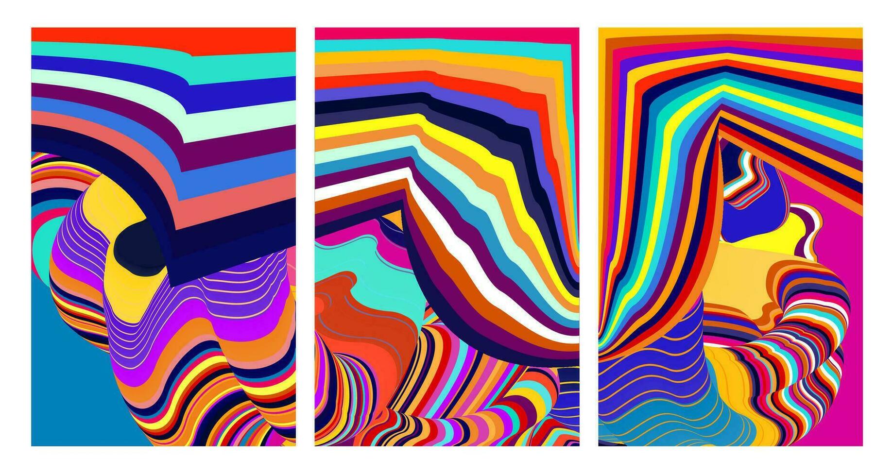 Vector colorful abstract psychedelic liquid and fluid background pattern 2024