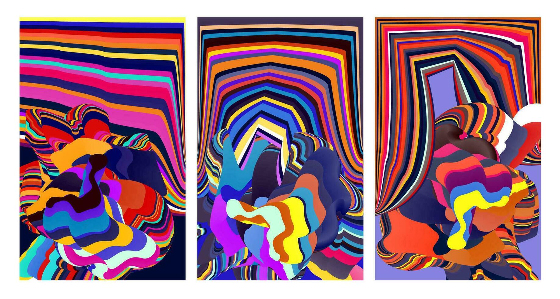 Vector colorful abstract psychedelic liquid and fluid background pattern 2024