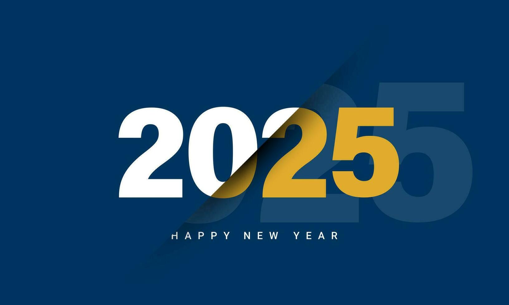 Happy new year 2024 text design. vector