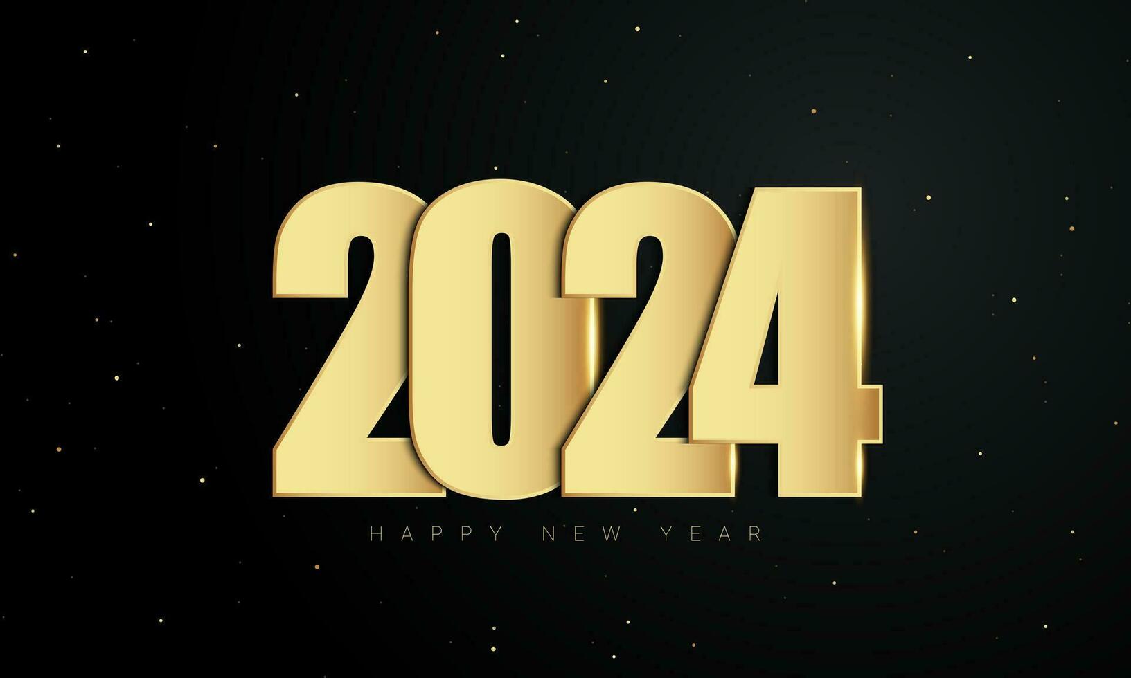 Happy New Year 2024 Background Design. vector