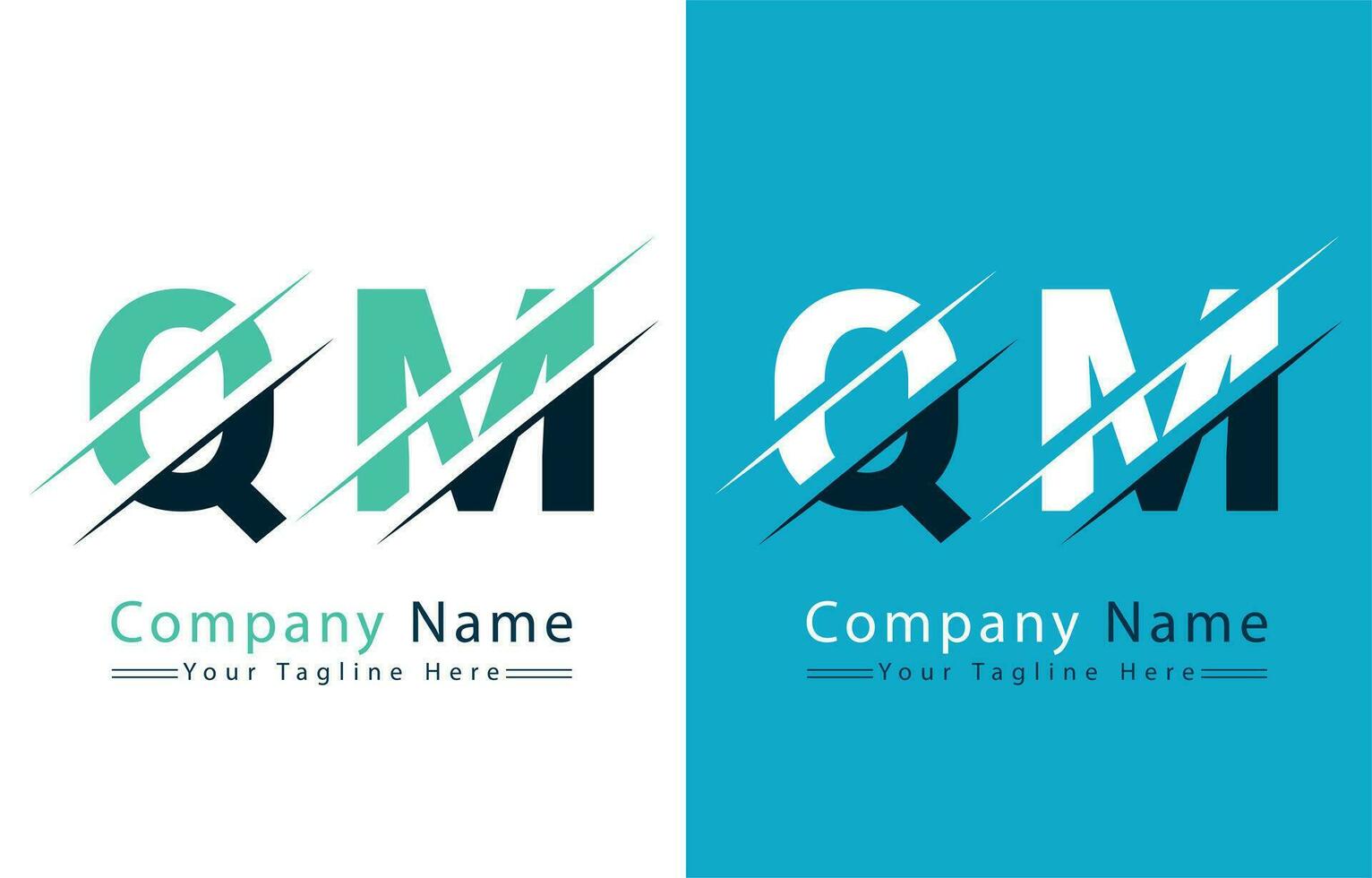 QM Letter Logo Design Template. Vector Logo Illustration
