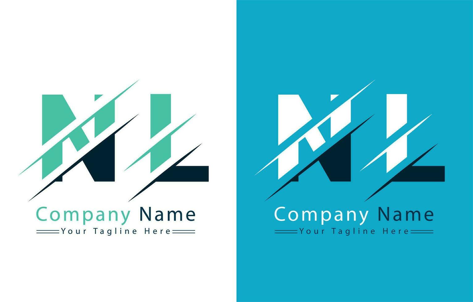 NL Letter Logo Design Concept. Vector Logo Illustration