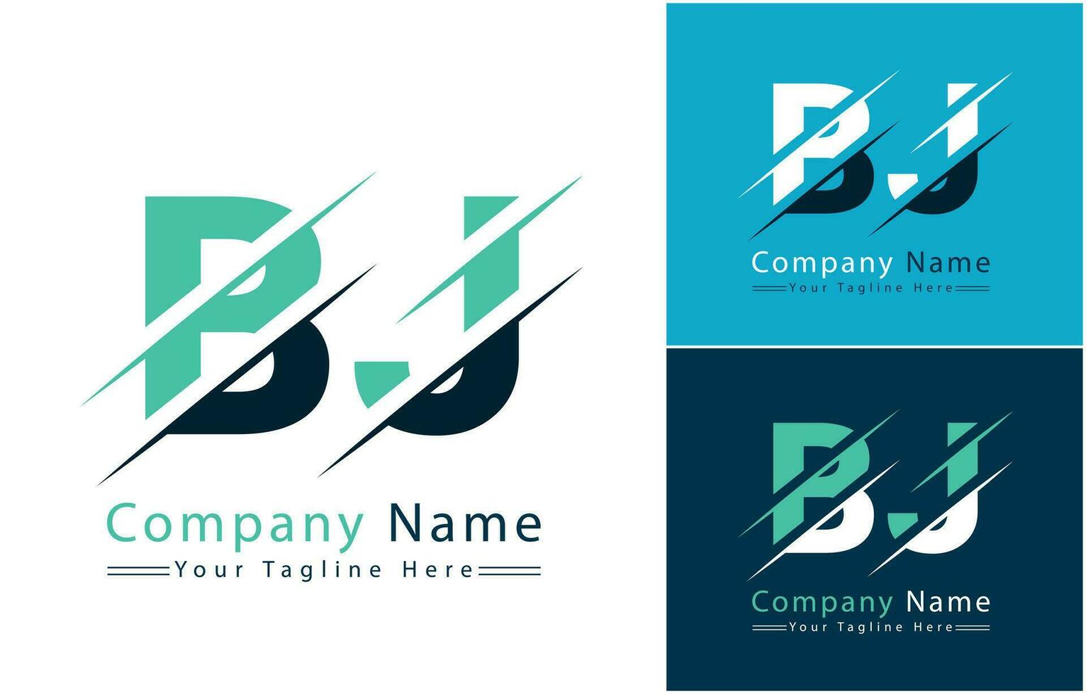 BJ Letter Logo Design Concept. Vector Logo Illustration