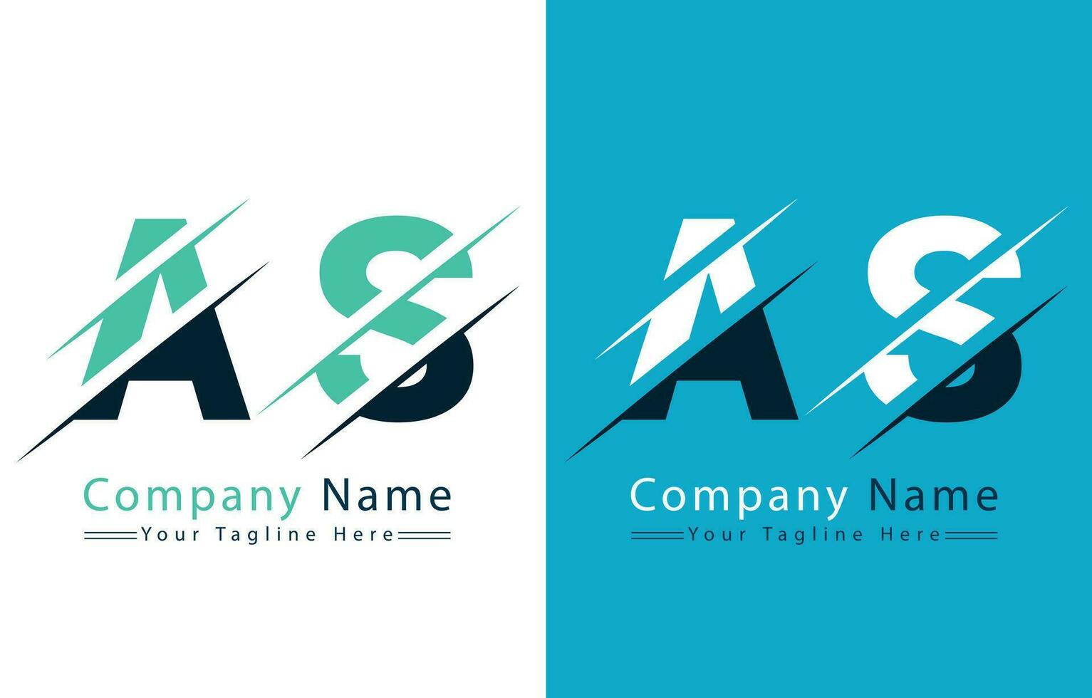 AS Letter Logo Design Template. Vector Logo Illustration