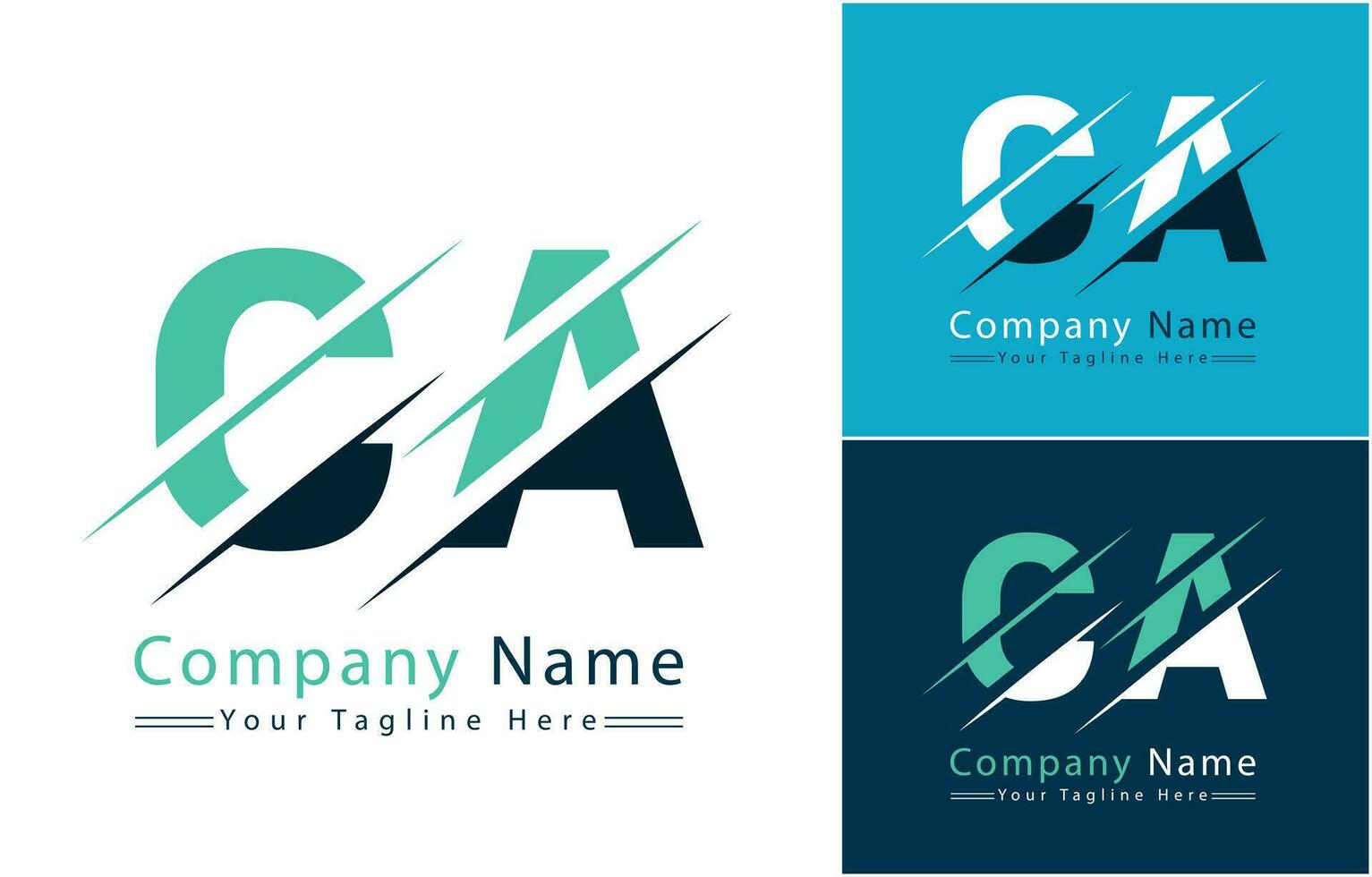 CA Letter Logo Design Concept. Vector Logo Illustration