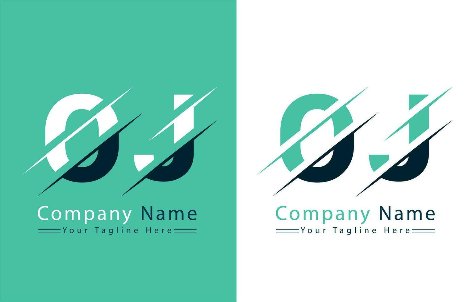 OJ Letter Logo Design Template. Vector Logo Illustration